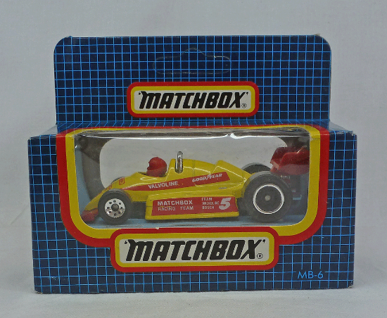Picture of Matchbox Dark Blue Box MB6 Formula 1 Racing Car Yellow 