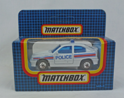 Picture of Matchbox Dark Blue Box MB8 Vauxhall Astra GTE Police Car