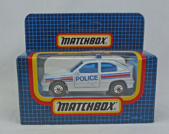 Picture of Matchbox Dark Blue Box MB8 Vauxhall Astra GTE Police Car