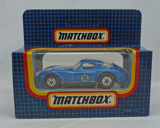 Picture of Matchbox Dark Blue Box MB15 Corvette Grand Sport [Macau]