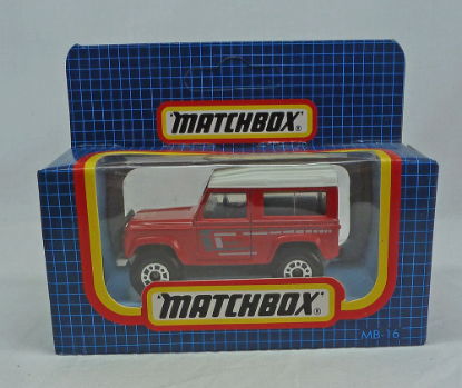 Picture of Matchbox Dark Blue Box MB16 Land Rover Red