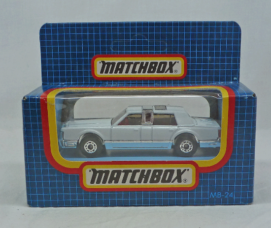 Picture of Matchbox Dark Blue Box MB24 Lincoln Limousine White