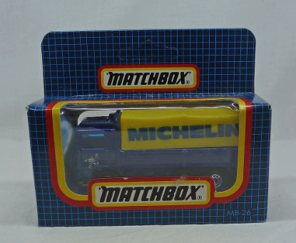 Picture of Matchbox Dark Blue MB26 Volvo Tilt Lorry "Michelin"
