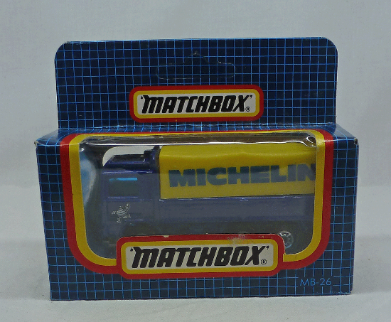 Picture of Matchbox Dark Blue MB26 Volvo Tilt Lorry "Michelin"