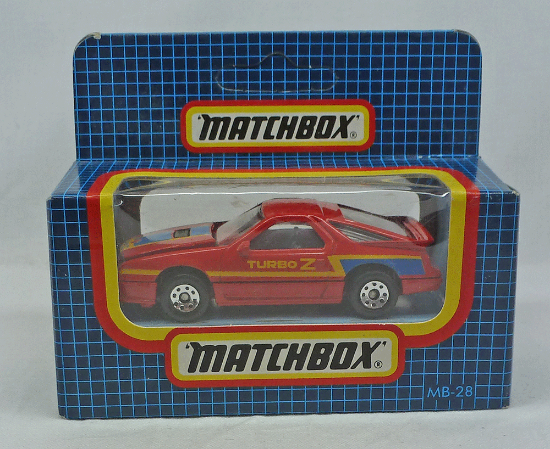 Picture of Matchbox Dark Blue Box MB28 Chrysler Daytona Red