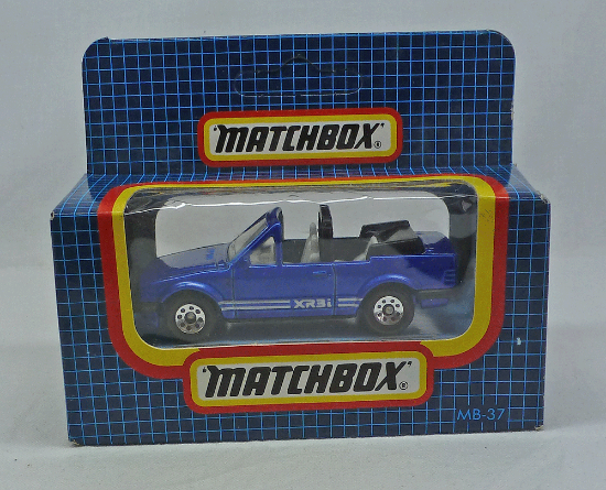 Picture of Matchbox Dark Blue Box MB37 Ford Escort XR3i Cabriolet Blue