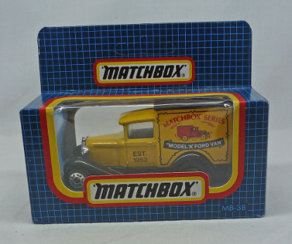Picture of Matchbox Dark Blue Box MB38 Ford Model A Van "Matchbox Series"