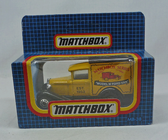 Picture of Matchbox Dark Blue Box MB38 Ford Model A Van "Matchbox Series"