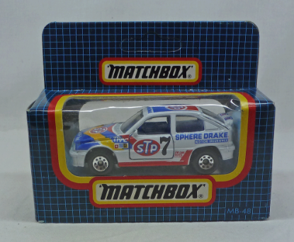 Picture of Matchbox Dark Blue Box MB48 Vauxhall Astra GTE White with STP Tampos