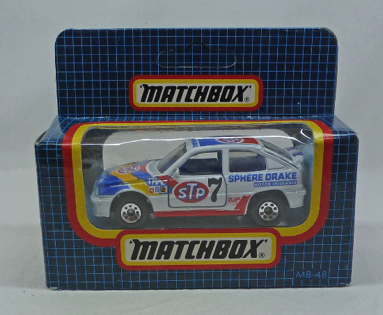 Picture of Matchbox Dark Blue Box MB48 Vauxhall Astra GTE White with STP Tampos