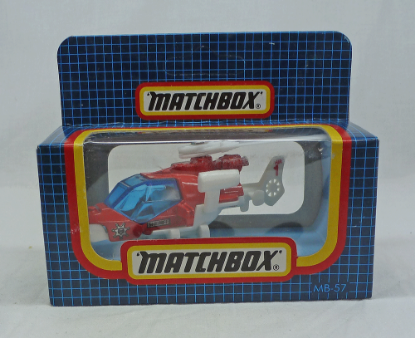 Picture of Matchbox Dark Blue Box MB57 Mission Helicopter Red