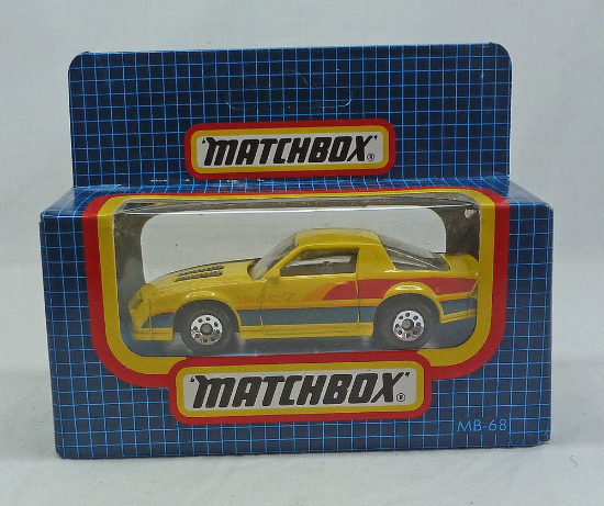 Picture of Matchbox Dark Blue Box MB68 Camaro Iroc-Z Yellow 