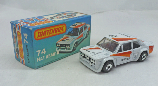Picture of Matchbox Superfast MB74e Fiat Abarth with BLACK Interior