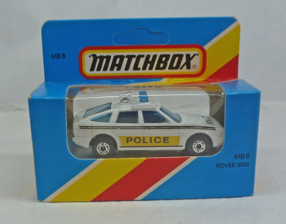 Picture of Lesney Matchbox Blue Box MB8i Rover 3500 Police Car with Chrome Siren