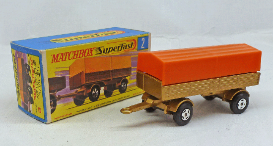 Picture of Matchbox Superfast MB2d Mercedes Trailer with Dark Orange Canopy