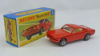 Picture of Matchbox Superfast MB8e Ford Mustang Dark Orangey Red with White Interior 