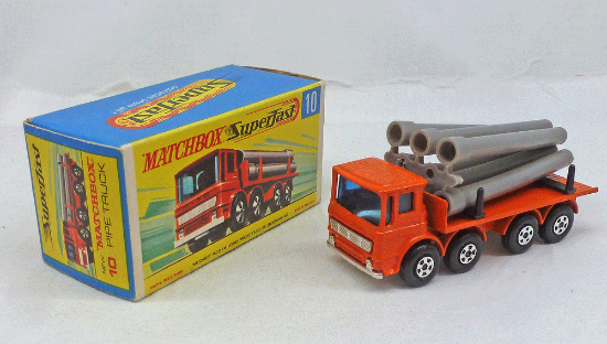 Picture of Matchbox Superfast MB10d Leyland Pipe Truck Orange with Grey Pipes