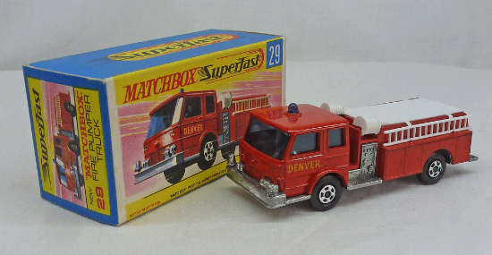 Picture of Matchbox Superfast MB29c Fire Pumper G Box with DENVER DECALS