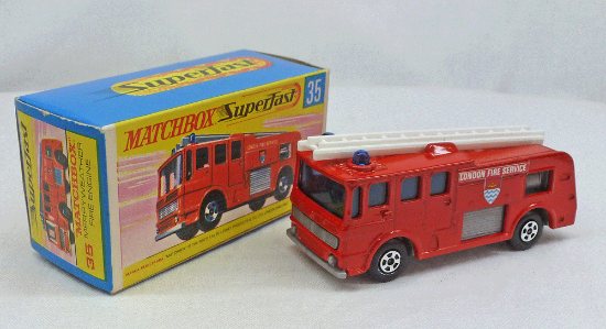 Picture of Matchbox Superfast MB35c Merryweather Fire Engine Red with NW G Box
