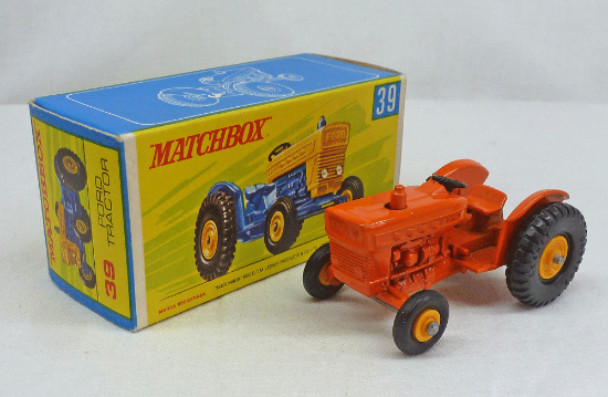 Picture of Matchbox Toys MB39c Ford Tractor DARK ORANGE with G Type Box