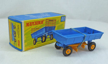 Picture of Matchbox Toys MB40c Hay Trailer Lighter Blue with G Box