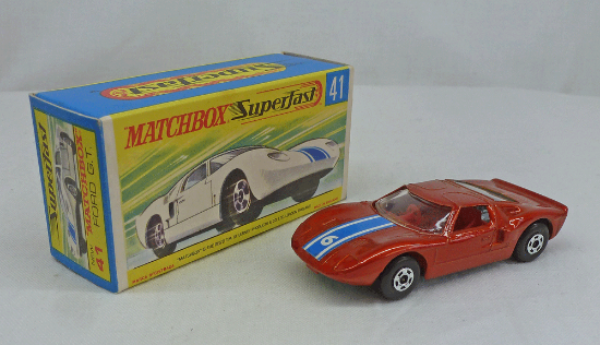 Picture of Matchbox Superfast MB41c Ford GT40 Bronze with Turquoise Base & WW