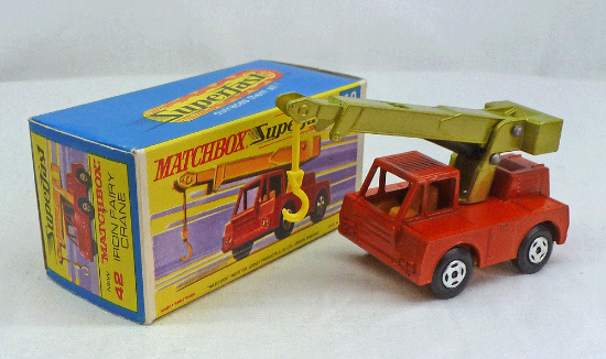 Picture of Matchbox Superfast MB42c Iron Fairy Crane Orange/Red NARROW WHEELS
