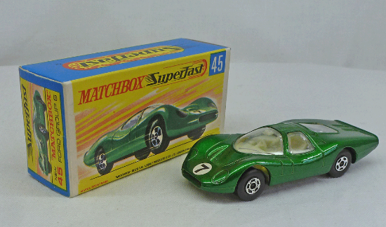 Picture of Matchbox Superfast MB45c Ford Group 6 Dark Green 7 Label with Unpainted Base