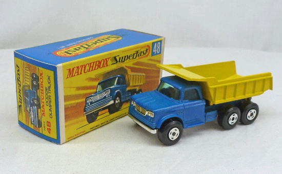 Picture of Matchbox Superfast MB48c Dodge Dump Truck with Wide Wheels G Box