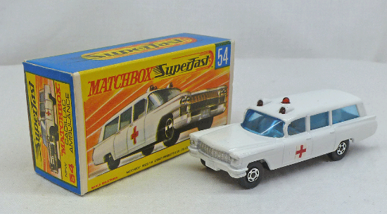 Picture of Matchbox Superfast MB54b Cadillac Ambulance with Small Labels