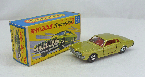 Picture of Matchbox Superfast MB62c Mercury Cougar Metallic Gold/Green G Box 