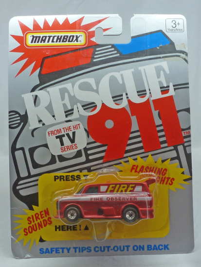 Picture of Matchbox Rescue 911 MB72 Ford Transit Supervan Red Fire Observer 