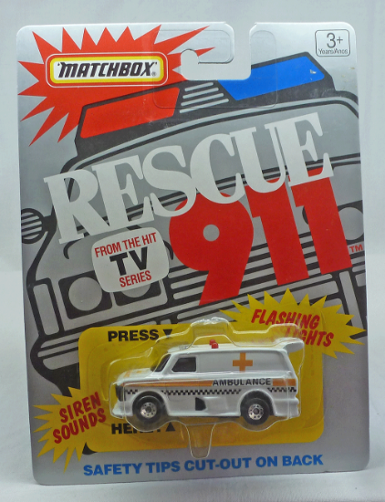 Picture of Matchbox Rescue 911 MB72 Ford Transit Supervan White  Ambulance