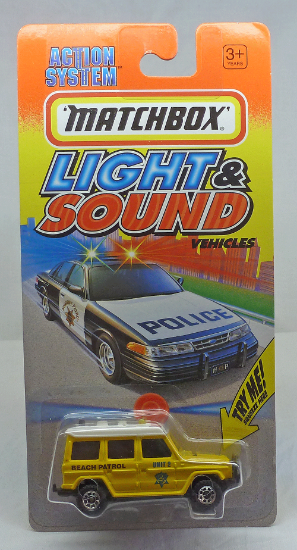Picture of Matchbox Light & Sound MB30 Mercedes G Wagon Yellow Beach Patrol
