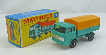Picture of Matchbox Toys MB1e Mercedes Truck with Yellow Canopy F Box