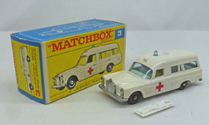 Picture of Matchbox Toys MB3c Mercedes Ambulance F Box Off White