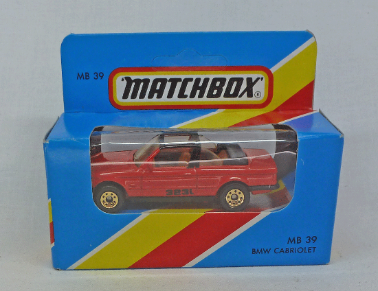 Picture of Matchbox Blue Box MB39 BMW 323i Cabriolet Red GOLD Wheels