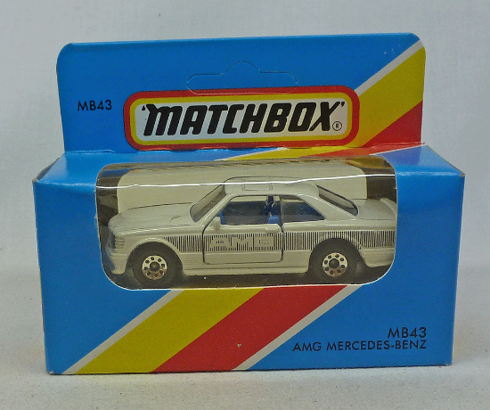 Picture of Matchbox Blue Box MB43 AMG Mercedes White with Blue Interior 