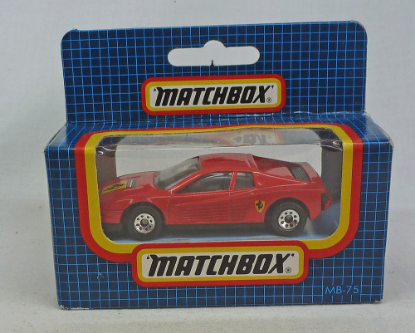Picture of Matchbox Dark Blue Box MB75 Ferrari Testarossa