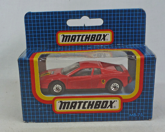 Picture of Matchbox Dark Blue Box MB75 Ferrari Testarossa