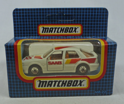 Picture of Matchbox Dark Blue Box MB22 Saab 9000 Turbo WHITE