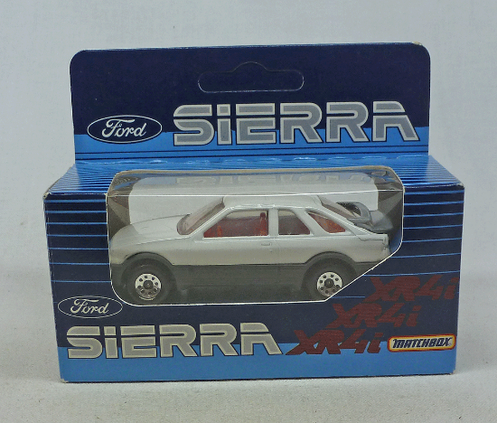 Picture of Matchbox MB55h Ford Sierra XR4i White with Silver Spoiler Promo Box
