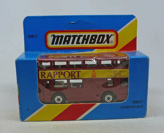 Picture of "Lesney Matchbox Blue Box MB17g Leyland Titan Bus "Rapport 