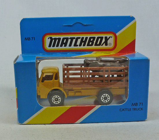 Picture of Lesney Matchbox Blue Box MB71e Dodge Cattle Truck Yellow/Tan