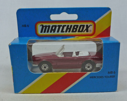 Picture of Lesney Matchbox Blue Box MB6f Mercedes Tourer Plum with Silver Base