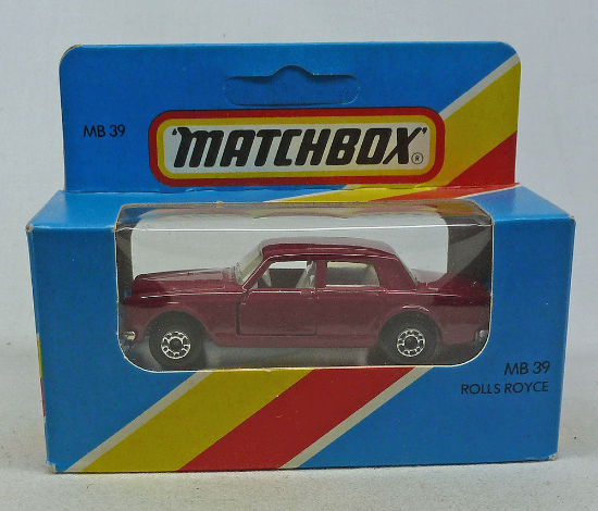 Picture of Lesney Matchbox Blue Box MB39e Rolls Royce Plum with Silver Base