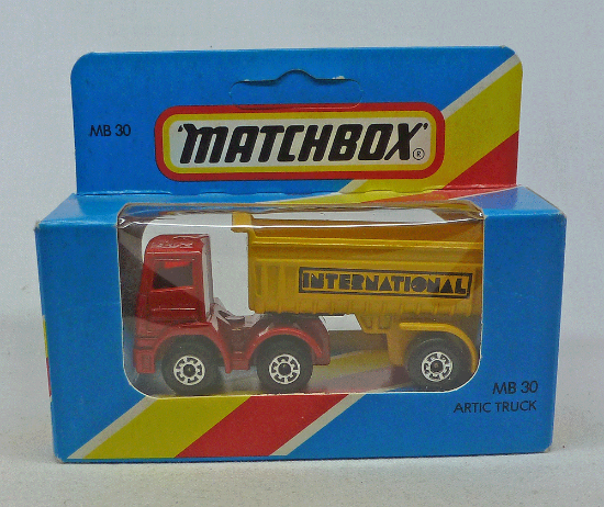 Picture of Lesney Matchbox Blue Box MB30f Articulated Truck Red/Yellow