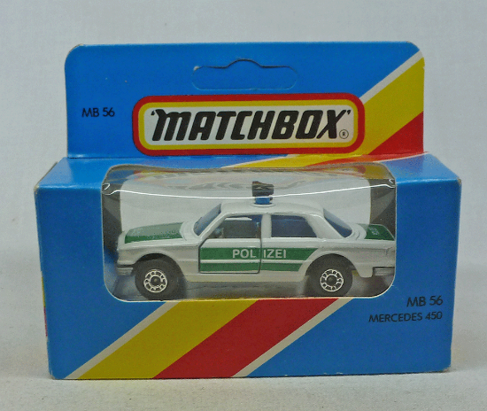 Picture of Lesney Matchbox Blue Box MB56g Mercedes Polizei with Light Green Tampos
